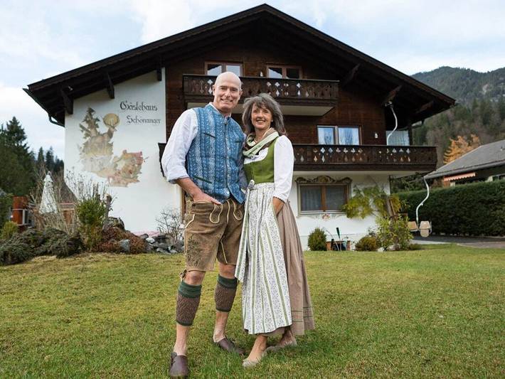 Ferienhaus für 5 Personen, mit Balkon und Garten sowie Sauna am Eibsee