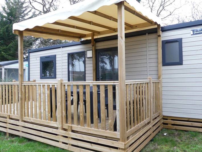Mobil home pour 4 personnes, avec terrasse et piscine, animaux acceptés dans Plage De La Banche Binic - 4