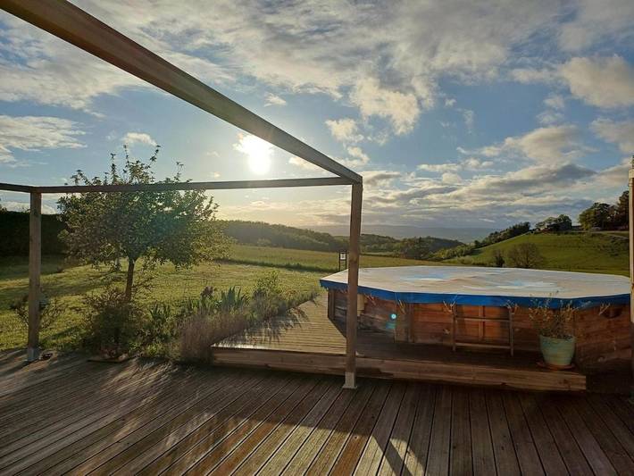 Maison de vacances pour 10 personnes, avec Terrasse et Jardin ainsi que Piscine et Vue