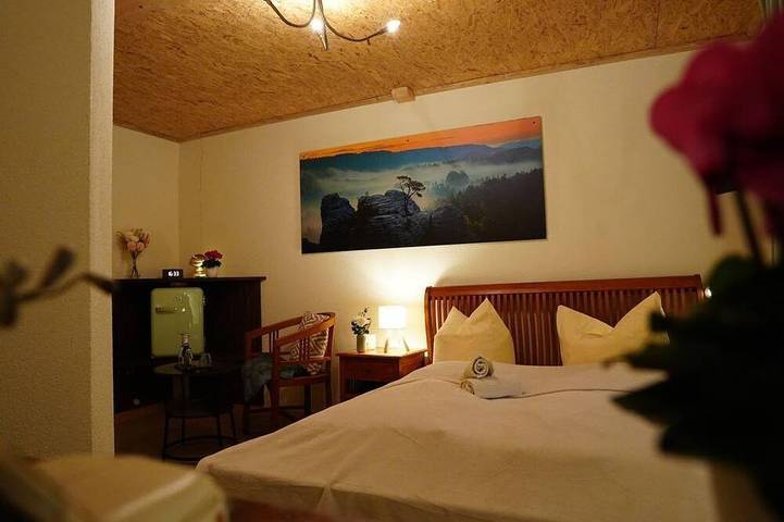 Doppelzimmer Gamrig - Ohne Frühstück - - Pension Zum historischen Kalkwerk in Bahretal, Elbsandsteingebirge