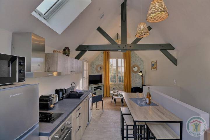 Gîte pour 2 personnes, avec Terrasse et Vue dans Plage du Prieuré