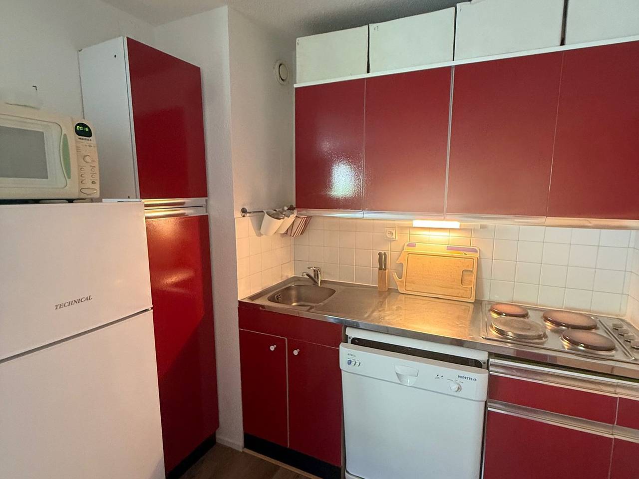Ganze Wohnung, 2-Zimmer-Kabinenwohnung an der Piste, Balkon, Nichtraucher in Prapoutel, Les Adrets