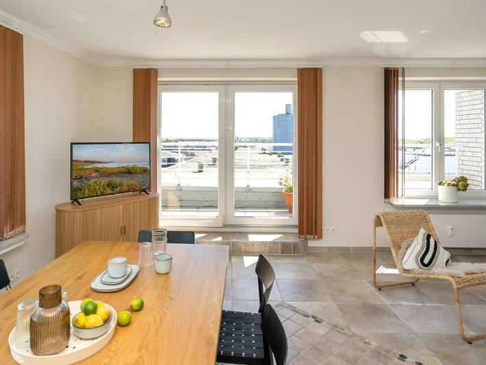 Ganze Ferienwohnung, Penthouse F23 - Penthouse für 7 Pers. mit einzigartigem Blick über Sylt, Terrasse, Stellplatz. in Westerland, Sylt (Gemeinde)