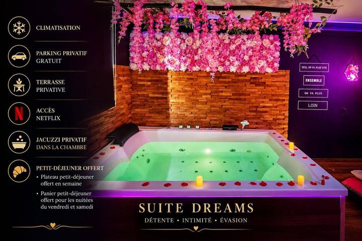 Hôtel pour 2 personnes, avec Jacuzzi ainsi que Terrasse et Jardin dans Le Breuil (Rhône)
