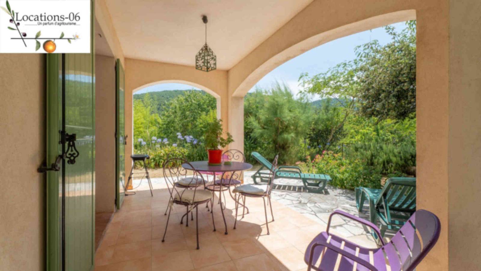Vermietung rez-de-villa daher möblierter F2 für 1 -4 Personen, 30mn Nizza in Le Bar-sur-Loup, Mittelmeerküste (Frankreich)