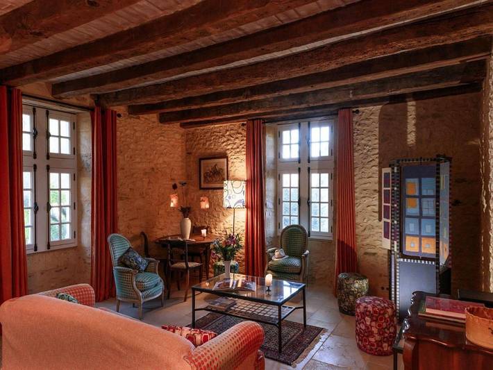 Location de vacances pour 9 personnes, avec jardin ainsi que sauna et piscine à Saint-Germain-de-Belvès - 4