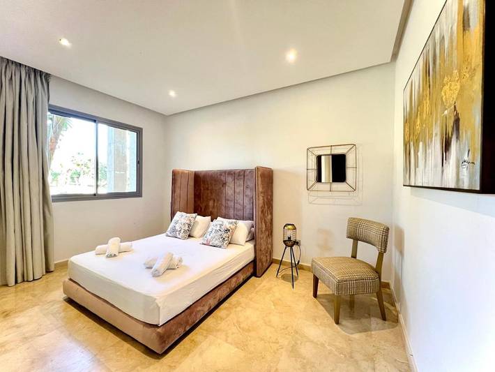 Gîte pour 8 personnes, avec balcon et vue ainsi que jardin et piscine dans Marina Smir - 4