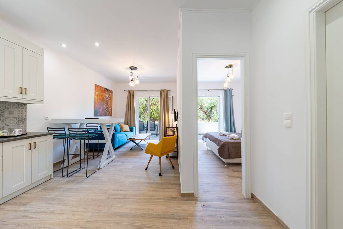 Apartamento entero, Apartamento 'Poseidon Garden View' con Balcón, Wi-Fi y Aire Acondicionado in Corfú