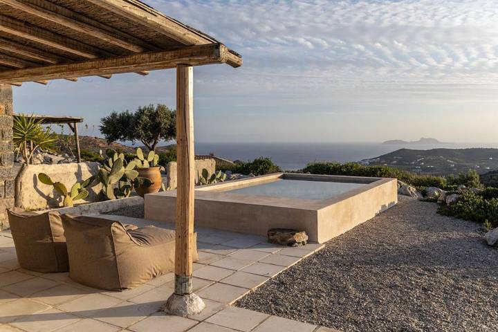Villa per 4 persone, con piscina e panorama nonché giardino, con animali domestici a Creta