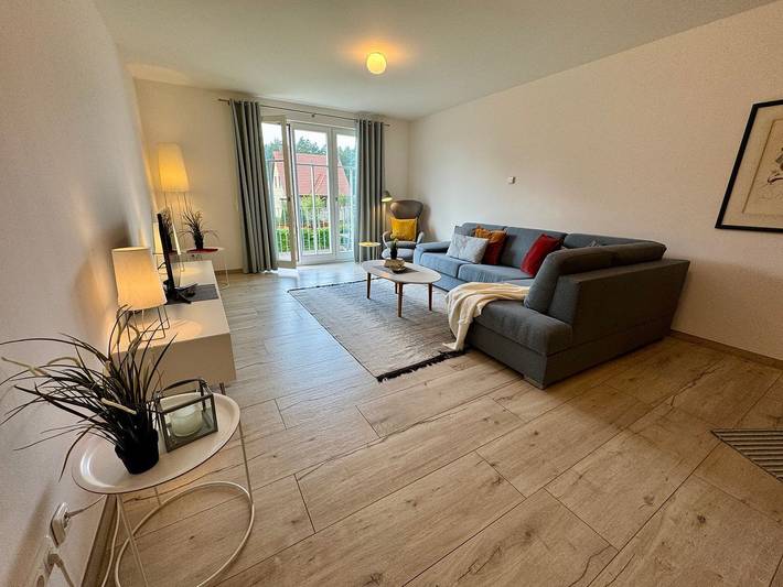 Ferienwohnung für 4 Personen, mit Balkon und Sauna am Dierhagen Strand