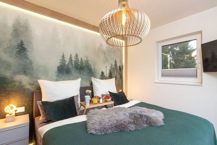 Ferienhaus für 5 Personen, mit Balkon und Terrasse sowie Garten und Sauna