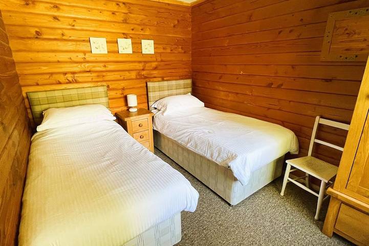 A cosy log cabin  nestled in the woods. next to the river Deveron in Aberdeenshire
