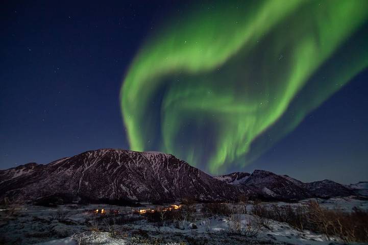 Blockhütte für 8 Personen, mit Garten und Sauna auf den Lofoten