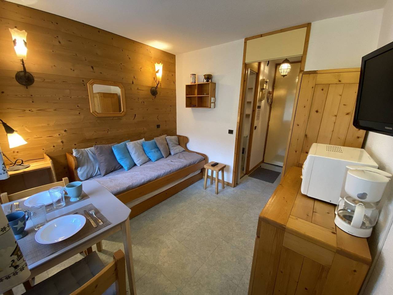 Appartement entier, Studio cosy près des pistes à Valmorel, animaux admis in Valmorel, Les Avanchers-Valmorel
