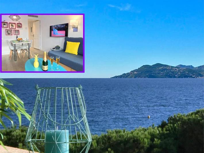 Gîte pour 4 personnes, avec bassin pour enfant et jardin ainsi que piscine et vue, adapté aux familles dans Office De Tourisme Cannes La Bocca