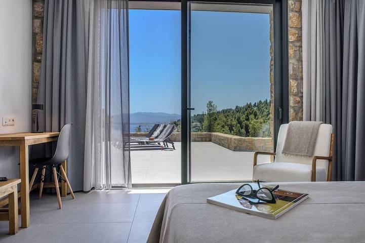 The Mavrolitharo Residence, new stone built villa. in Sithonia Peninsula