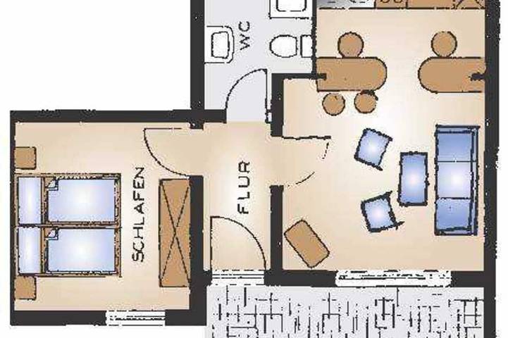 Ferienwohnung für 2 Personen, mit Garten in Waldeck