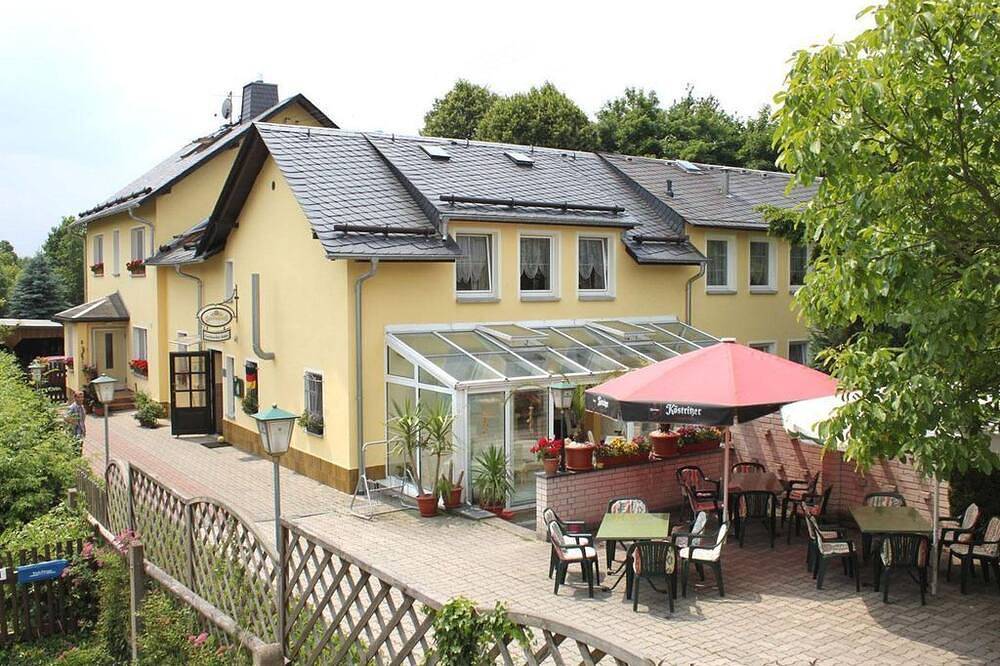 Doppelzimmer 5, Dusche, Wc - Pension & Restaurant Gockescher Hahn in Pöhl, Chemnitz und Umgebung