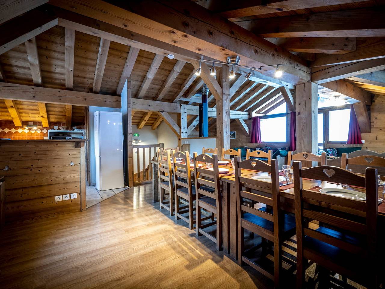Geräumiges Chalet · Direkt an der Piste · Zugang zum Jacuzzi in La Plagne, La Plagne-Tarentaise
