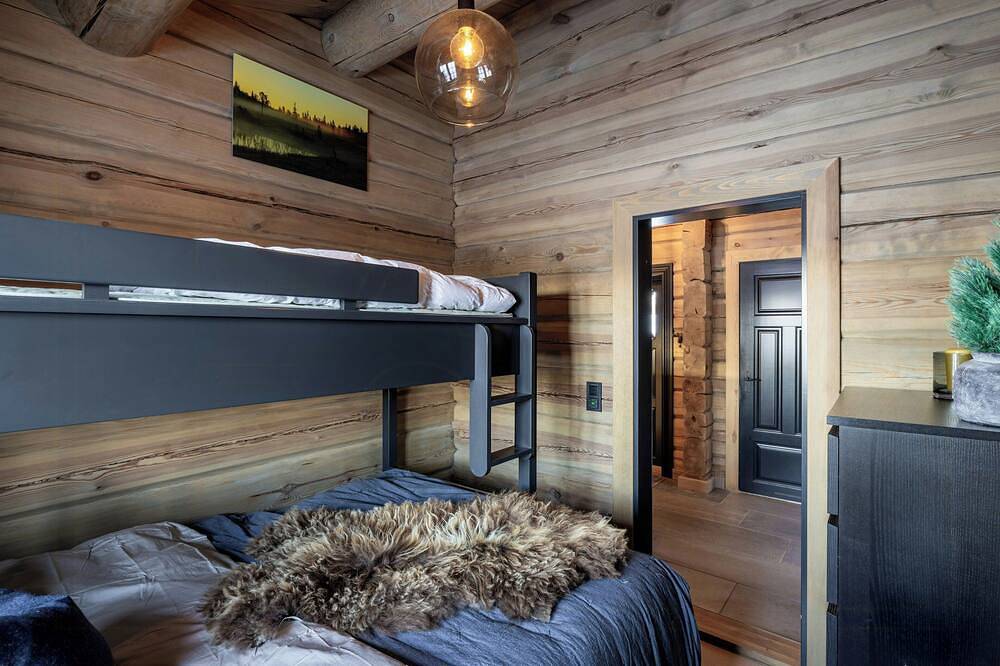 Moderne Blockhütte mit Whirlpool und Sauna in Rollag