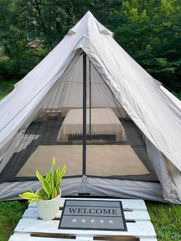 Bungalow für 4 Personen, mit Garten und Ausblick im Hunsrück