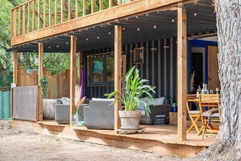 Cottage pour 2 personnes, avec jardin ainsi que piscine et jacuzzi