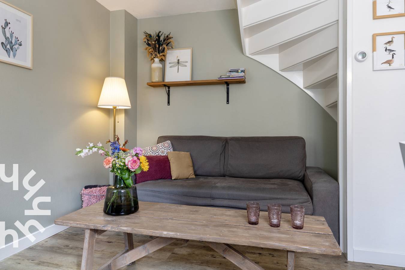 Ganze Wohnung, Ruhige 2-Bett-Wohnung mit botanischen Elementen und grüner Wand in Blokzijl in Blokzijl, Nationalpark Weerribben-Wieden