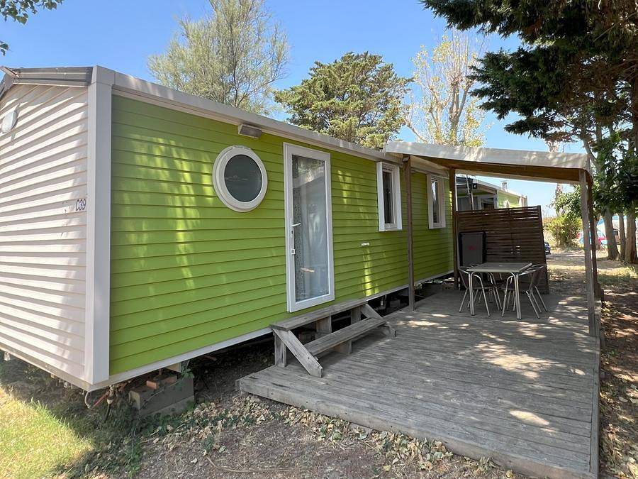 Camping Le Clos Virgile  - Mobilheim 6 personen - 3 Schlafzimmer - Tv - Klima in Sérignan, Mittelmeerküste (Frankreich)