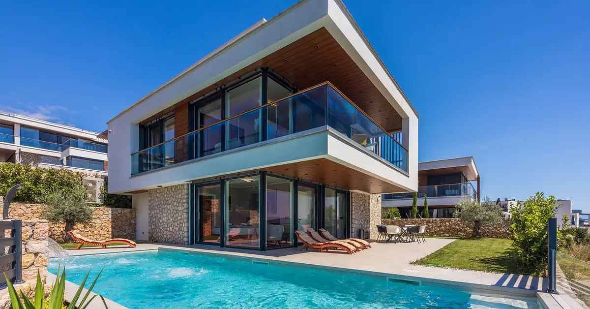 Villa mit Pool, Whirlpool, Sauna und Panoramablick in Crikvenica, Primorje-Gorski Kotar