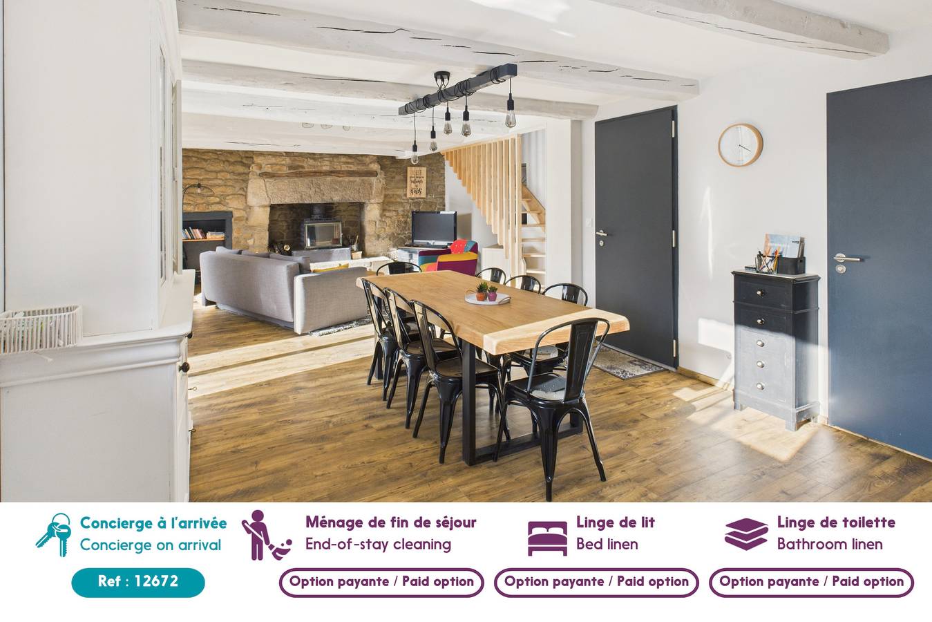 Plein centre - Grande maison pour 10 avec jardin in Ploemel, Côte des Mégalithes