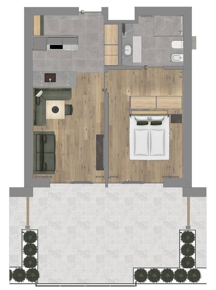 Appartement entier, Les vacances à la ferme à leur apogée. Appartement avec une chambre et une salle de bains. in Plesdinaz, Santa Cristina Valgardena