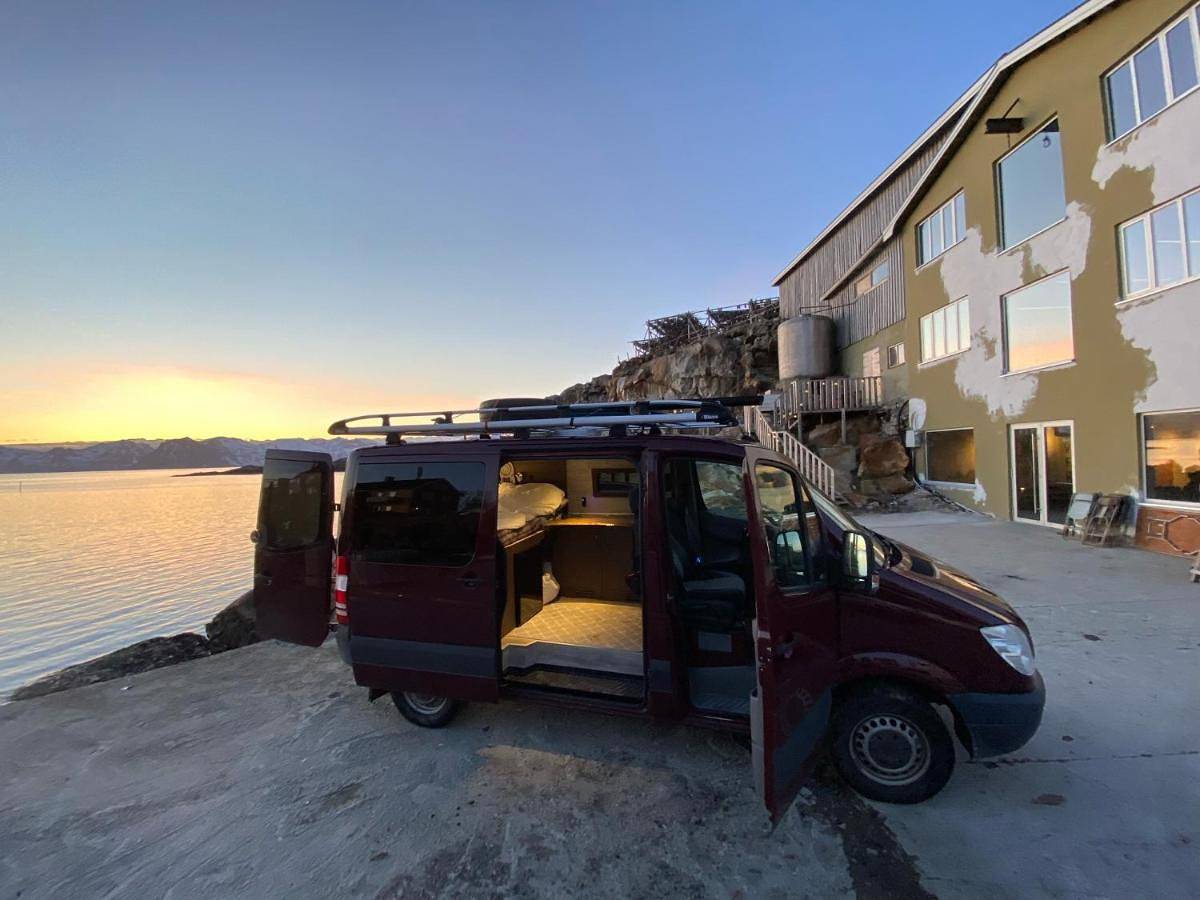 Campervan in the Lofoten Islands in Leknes, Vestvågøy