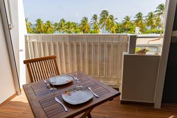 Gîte pour 2 personnes, avec balcon et vue dans Plage de l'Autre Bord