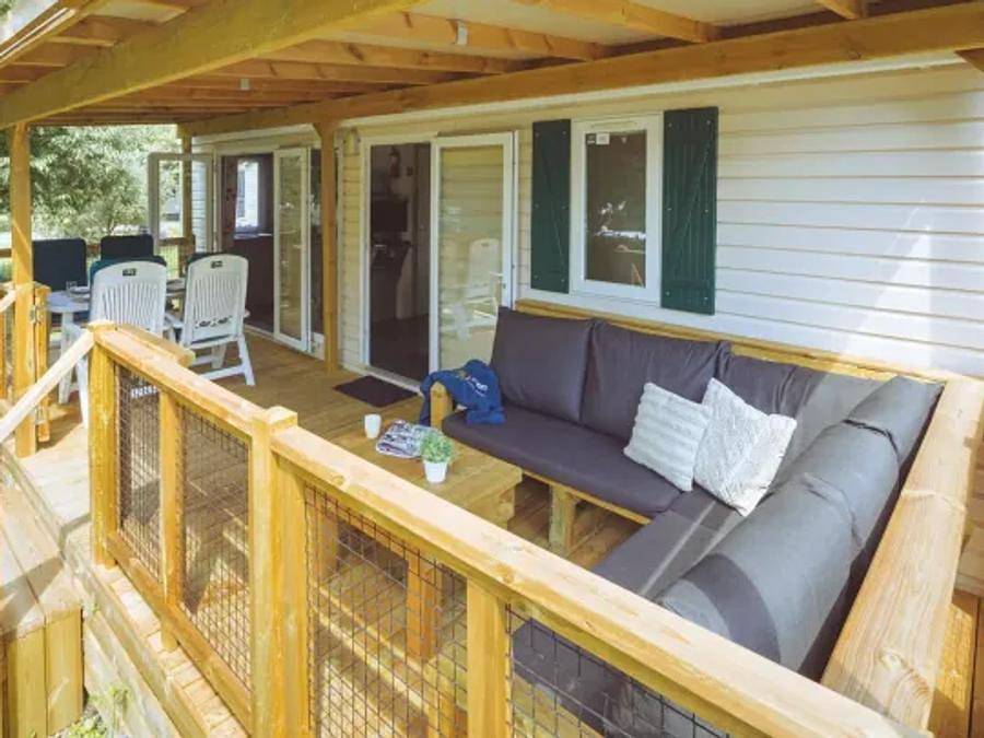 Camping Zaton Holiday Resort  - Mobilhome 6 personnes - Comfort Plus 3 chambres Lounge avec lave-vaisselle in Nin, Région de Zadar