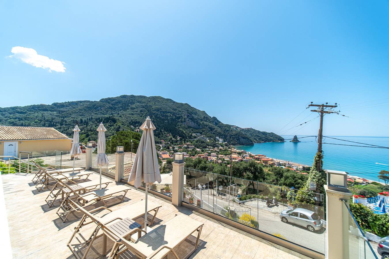 Entire studio, Studio Apartment "Mazis Studio A2" with Sea View, Balcony & Wi-Fi in Agios Gordios, Corfu