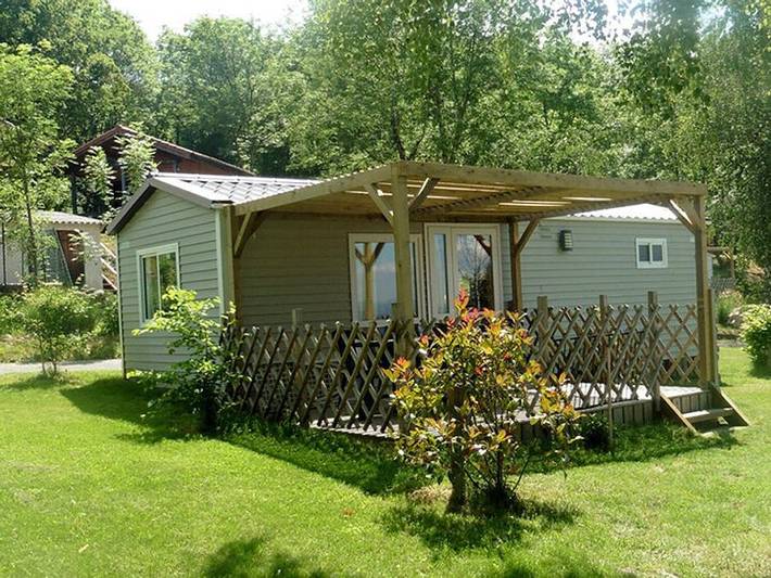 Camping Montbartoux - Mobilheim 5 personen - Mobilheim Le Panoramique in Vollore-Ville, Region Thiers