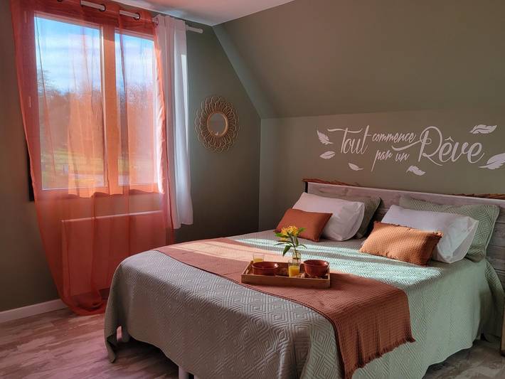 Gîte pour 2 personnes, avec Terrasse ainsi que Jardin et Vue