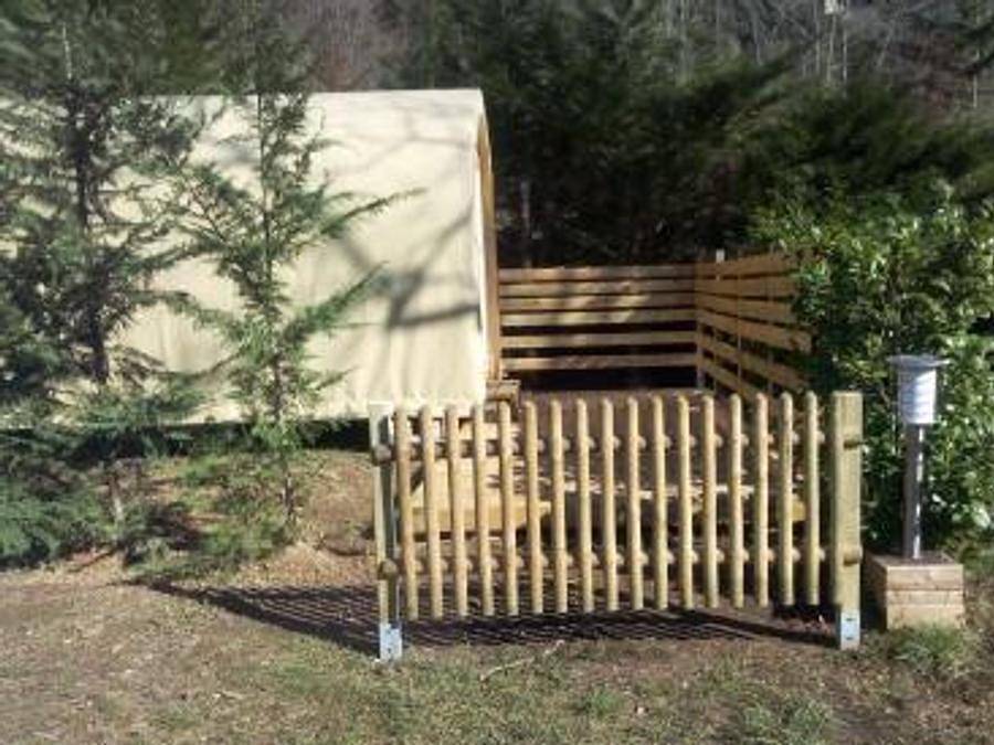 Camping Le Barutel - Zelt 2 personen - Coco Sweet 1 Zimmer (ohne Sanitäranlagen) in Meyras, Parc naturel régional des Monts d'Ardèche