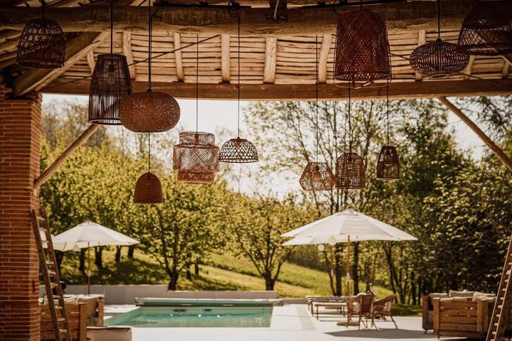 Hôtel pour 2 personnes, avec jardin ainsi que piscine et vue à Lafrançaise