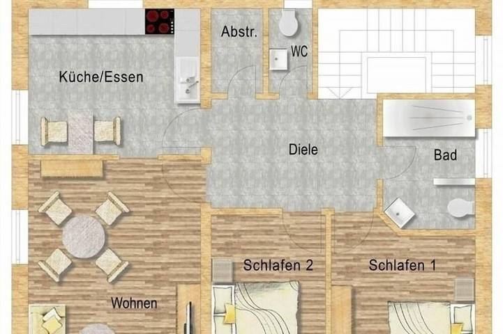 Ferienwohnung für 4 Personen, mit Balkon, mit Haustier in Lierschied