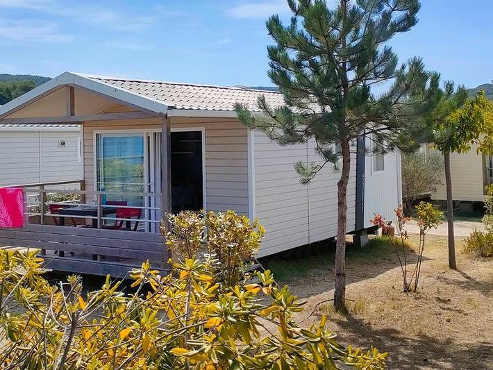 Camping Tikayan Félix de la Bastide - Mobilheim 4 personen - California. Standard in Saint-Mitre-les-Remparts, Mittelmeerküste (Frankreich)