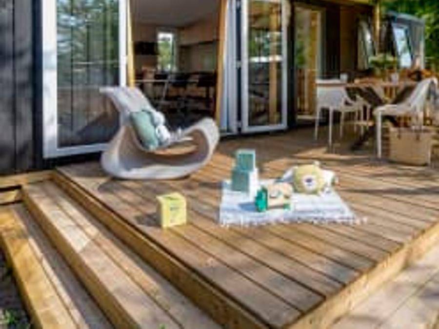 Camping Sandaya Sanguinet Plage - Mobile home 6 persons - Cottage Cocoon 6p 3bed 2bath Clim Premium in Sanguinet, Côte d’Argent