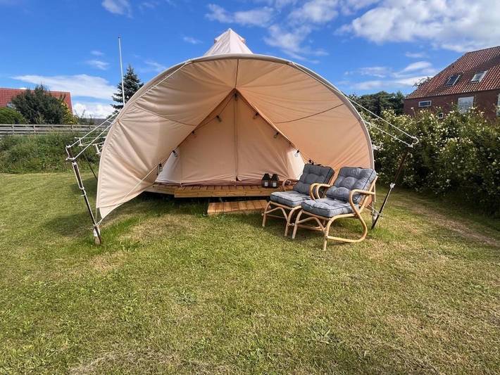 Camping para 4 personas, con jardín y vistas en Dinamarca