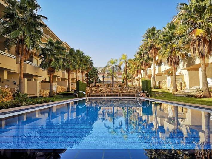 Ferienwohnung für 4 Personen, mit Balkon und Terrasse sowie Garten und Pool in Pego