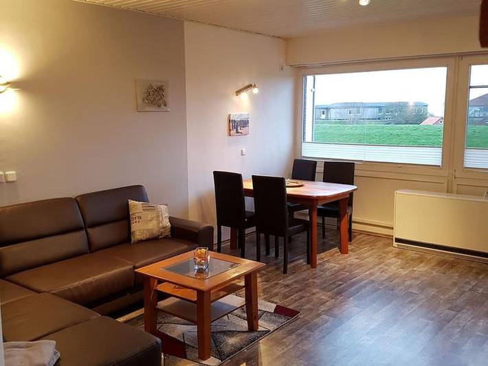 Ganze Wohnung, Apartment 'Meerblick' mit Meerblick, Balkon und Wlan in Schillig Strand, Wangerland