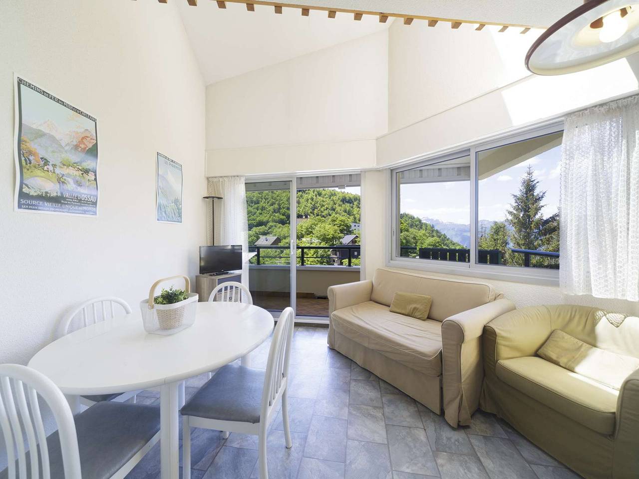 Ganzes Studio, Apartment mit Mezzanine für 4, Blick auf Gourette in Gourette, Eaux-Bonnes
