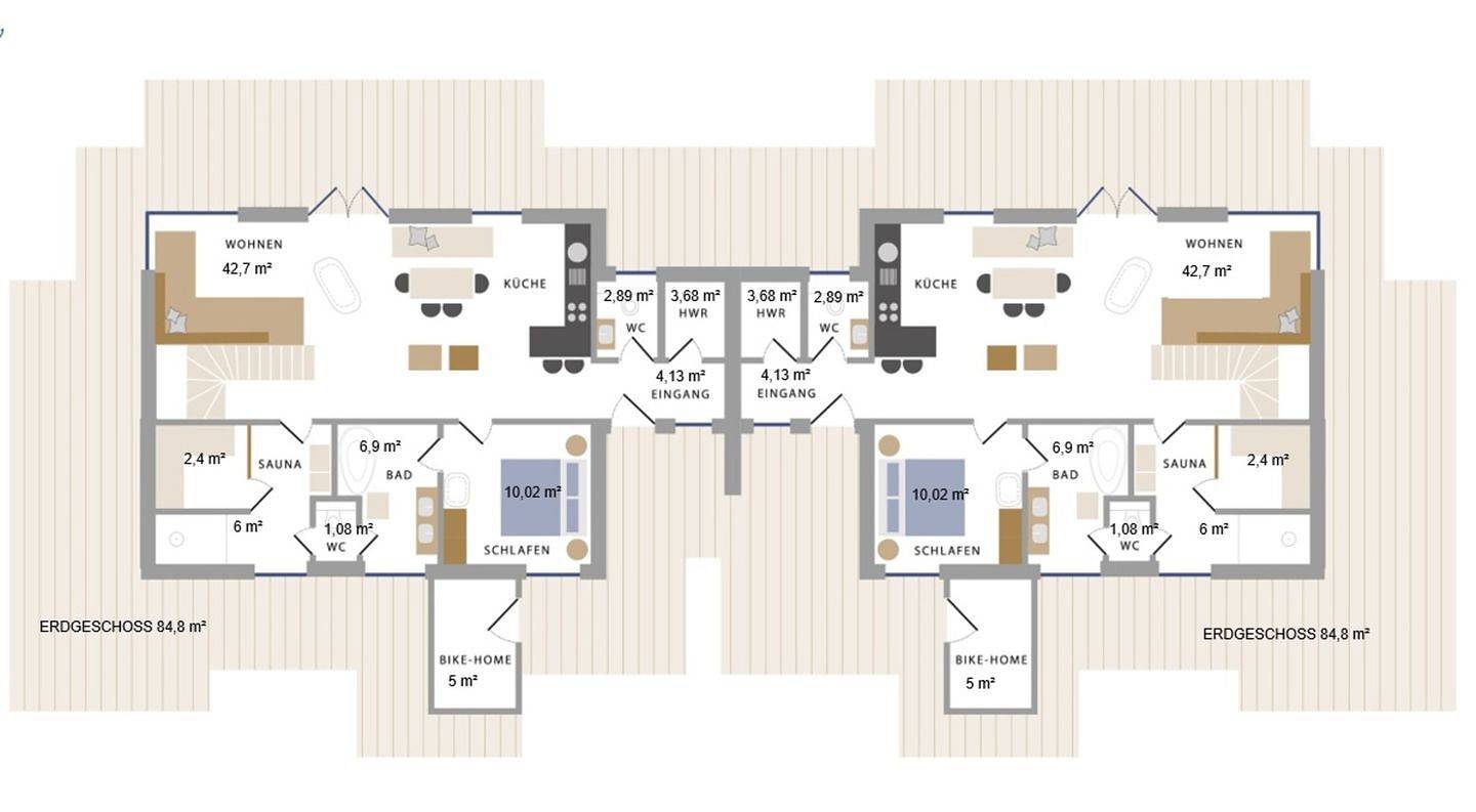 Malerhaus Seegras, das Reetdach Doppelhaus für 4-5 Personen mit schönem Birkblick. in Geltinger Birk, Nieby