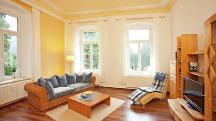 Ferienhaus für 3 Personen, mit Garten und Terrasse in Grünhainichen