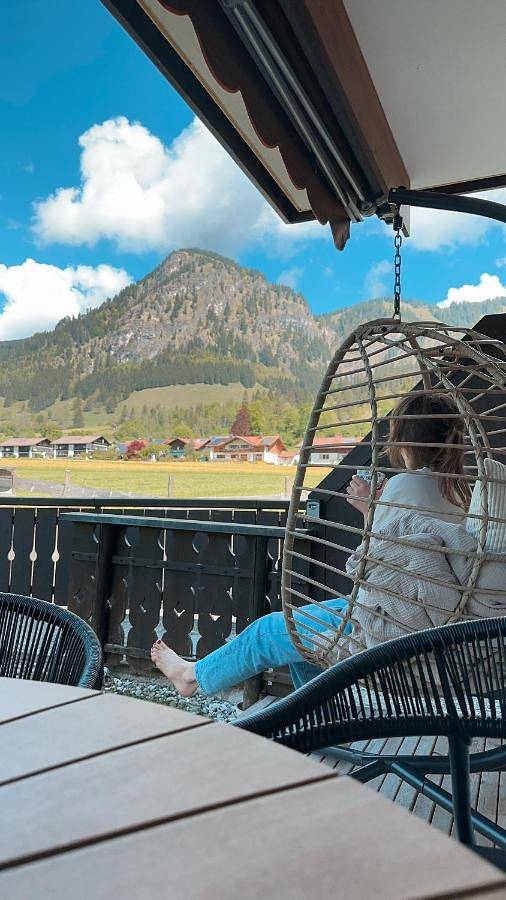 Ferienwohnung für 4 Personen, mit Ausblick und Garten in Bad Oberdorf