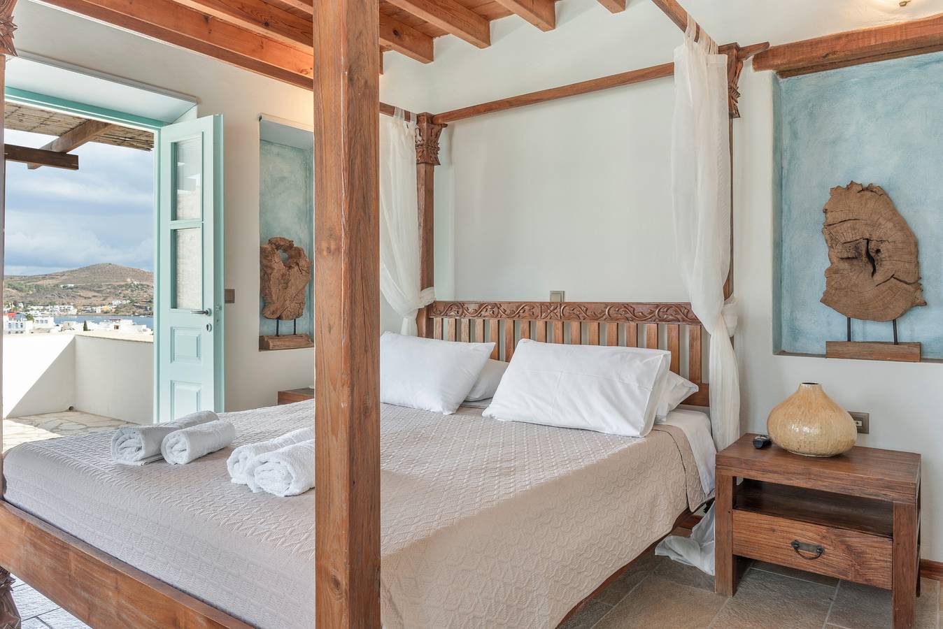 Room 'Double Sea View No 2' with Sea View, Wi-Fi and Air Conditioning in Skala (Patmos), Dodecanese